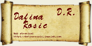 Dafina Rosić vizit kartica